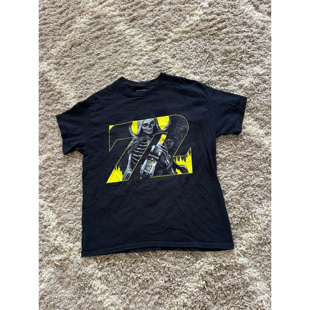 Metallica M72 North American Tour 2023 Blackened Whiskey Graphic T-Shirt L